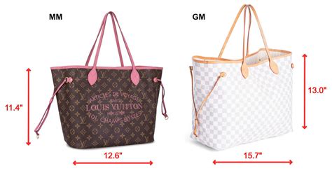 lv neverful sizes|lv neverfull mm dimensions.